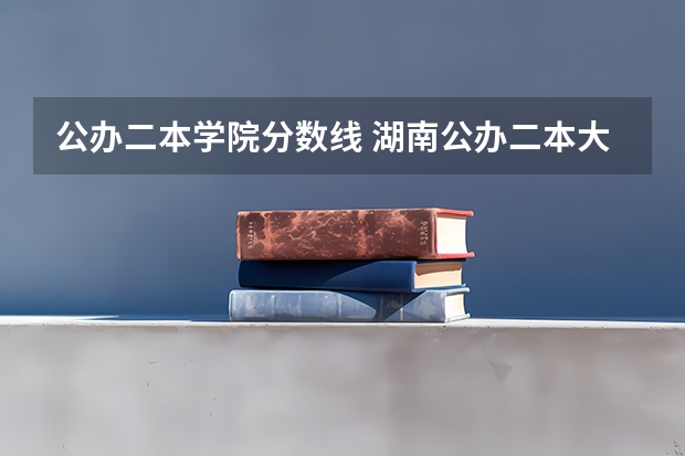 公办二本学院分数线 湖南公办二本大学录取分数线