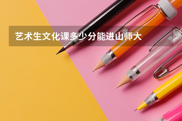 艺术生文化课多少分能进山师大