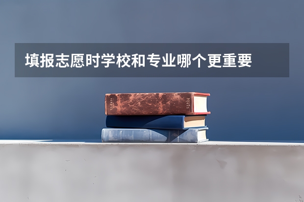 填报志愿时学校和专业哪个更重要