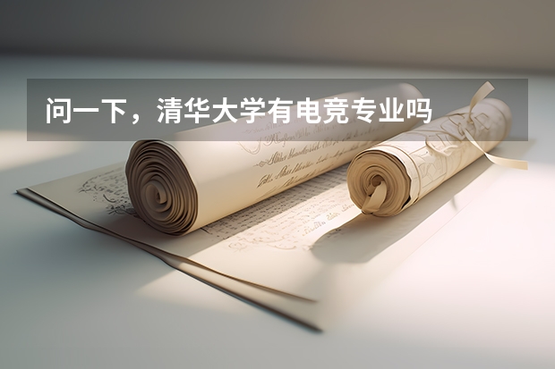 问一下，清华大学有电竞专业吗