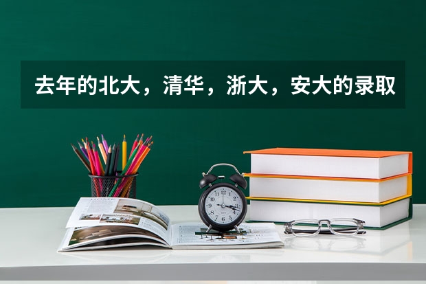 去年的北大，清华，浙大，安大的录取分数线是多少？^ω^