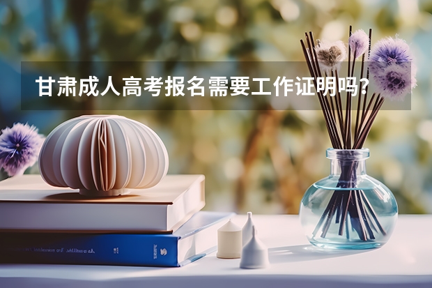 甘肃成人高考报名需要工作证明吗？