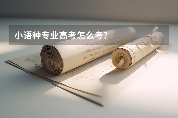 小语种专业高考怎么考?