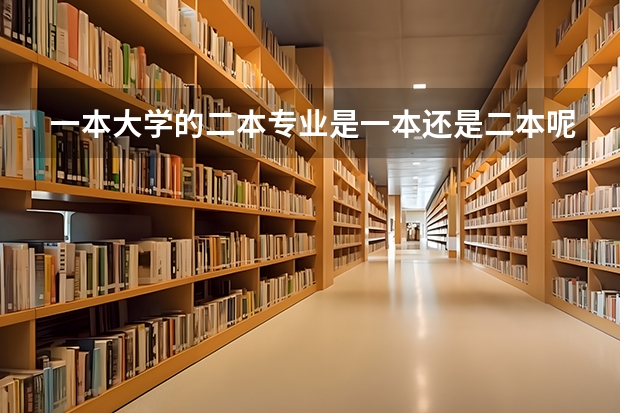 一本大学的二本专业是一本还是二本呢？