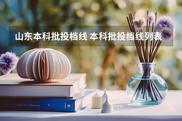 山东本科批投档线 本科批投档线列表2025
