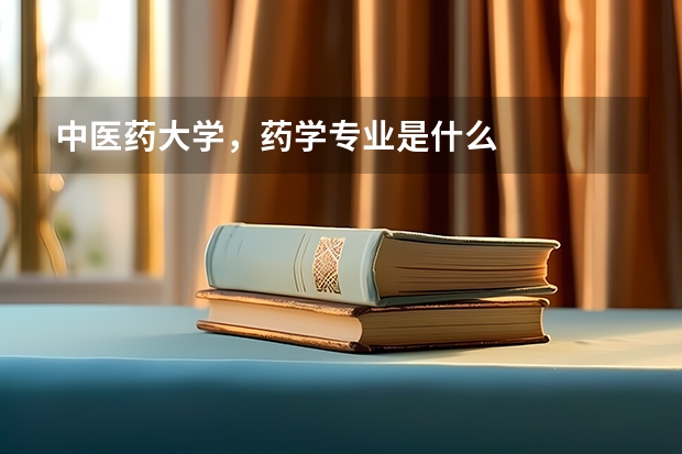 中医药大学，药学专业是什么