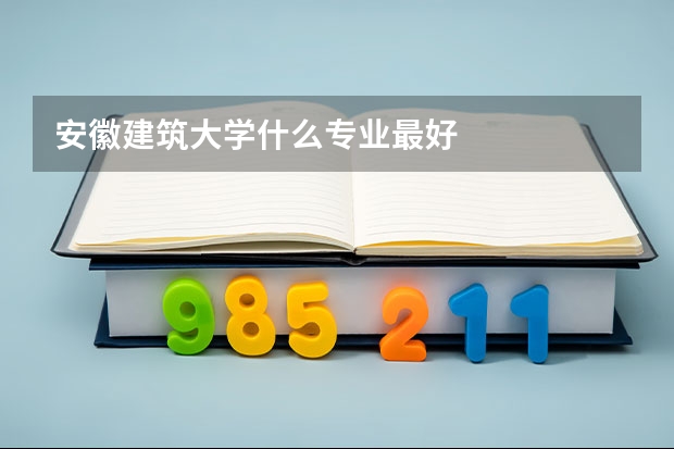 安徽建筑大学什么专业最好