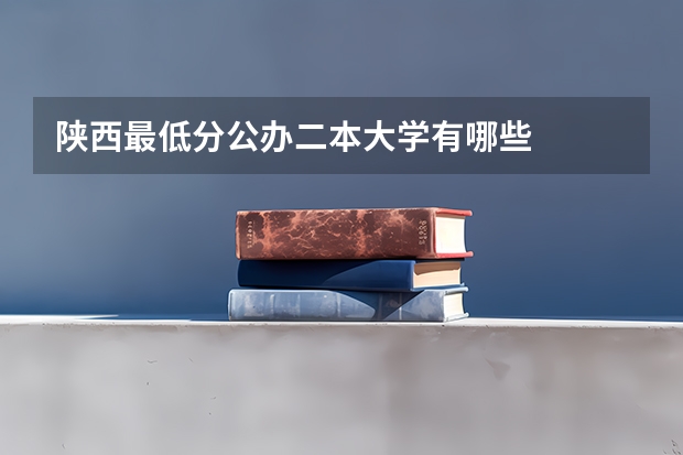陕西最低分公办二本大学有哪些