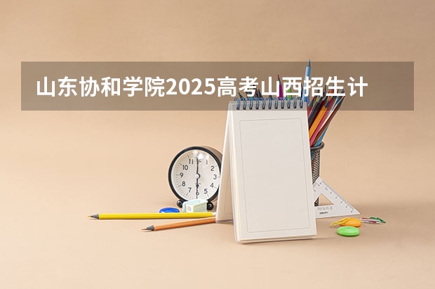山东协和学院2025高考山西招生计划