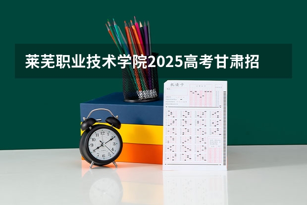 莱芜职业技术学院2025高考甘肃招生计划