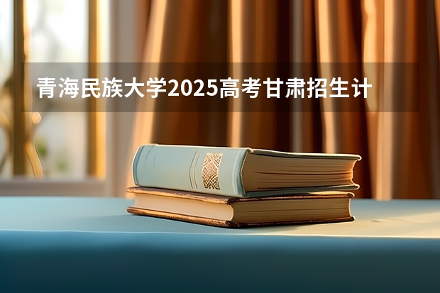 青海民族大学2025高考甘肃招生计划