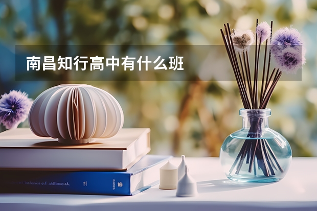 南昌知行高中有什么班
