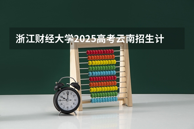 浙江财经大学2025高考云南招生计划