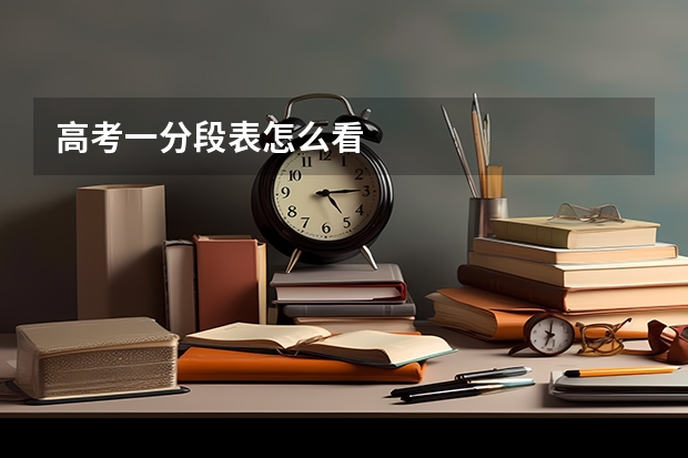 高考一分段表怎么看