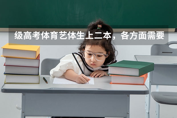 级高考体育艺体生上二本，各方面需要达到什么标准，望知情人士透露一下！ 我是贵州的，也是学体