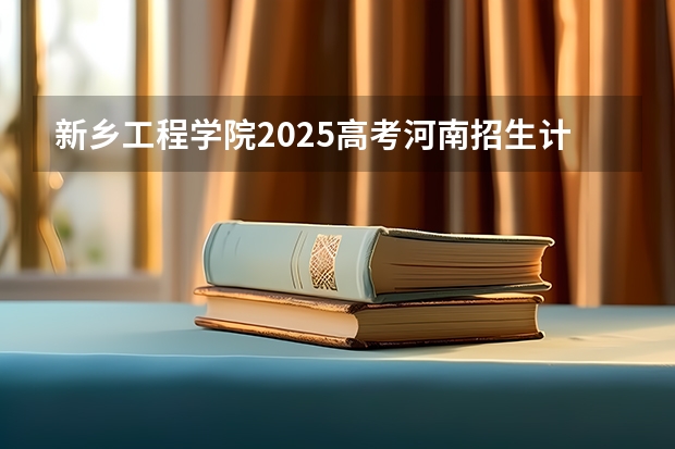 新乡工程学院2025高考河南招生计划