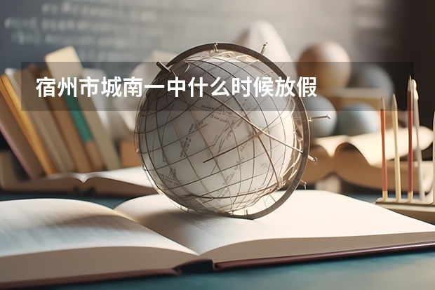 宿州市城南一中什么时候放假
