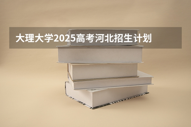 大理大学2025高考河北招生计划