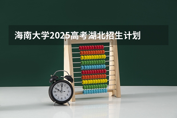 海南大学2025高考湖北招生计划