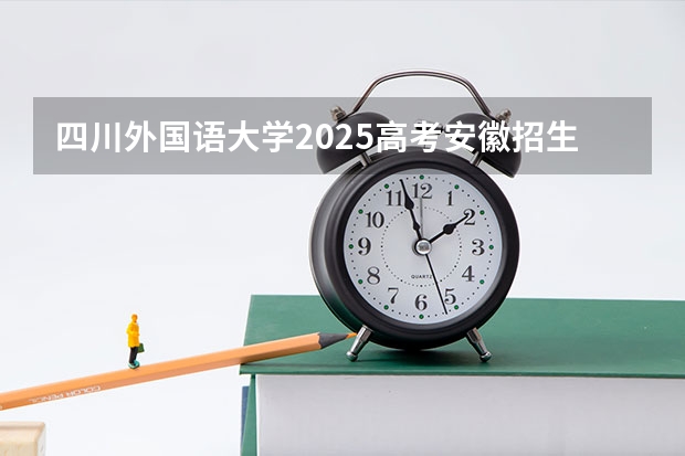 四川外国语大学2025高考安徽招生计划