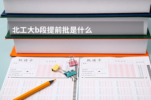 北工大b段提前批是什么
