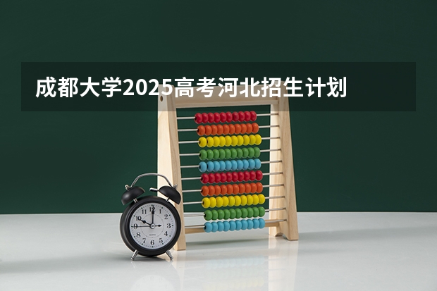 成都大学2025高考河北招生计划