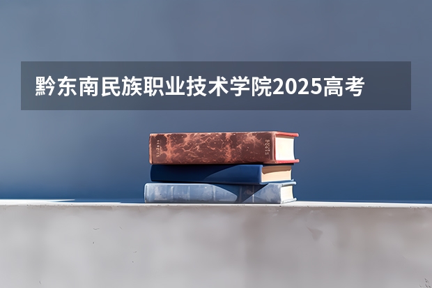 黔东南民族职业技术学院2025高考福建招生计划（2026参考）