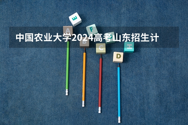 中国农业大学2024高考山东招生计划