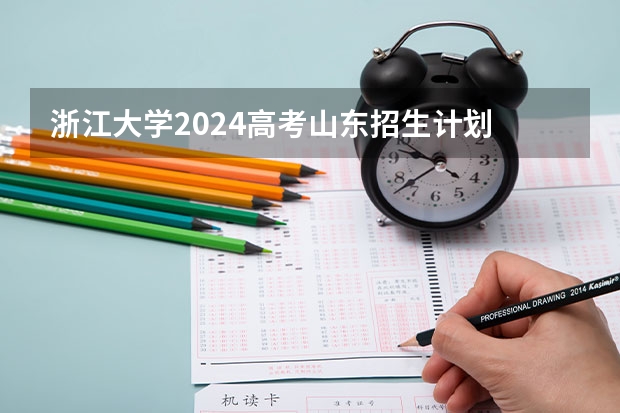 浙江大学2024高考山东招生计划