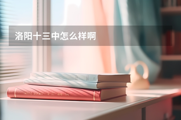 洛阳十三中怎么样啊