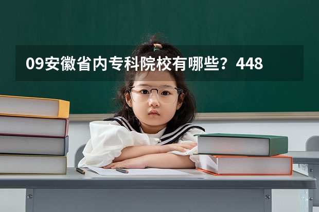 09安徽省内专科院校有哪些?448分可以上那个学校?有哪些热门专业?