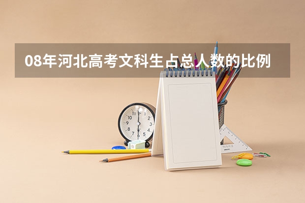 08年河北高考文科生占总人数的比例（安徽文理科的本科录取率）