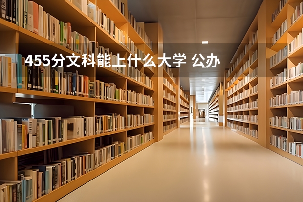 455分文科能上什么大学 公办