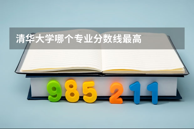 清华大学哪个专业分数线最高