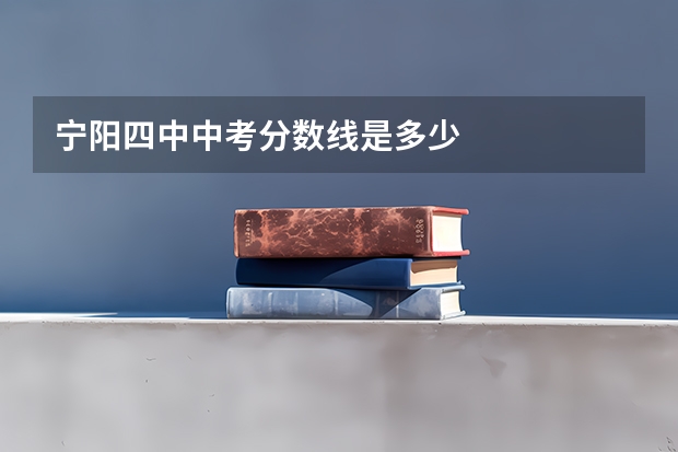 宁阳四中中考分数线是多少