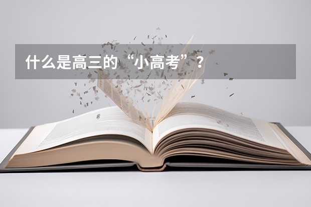 什么是高三的“小高考”？