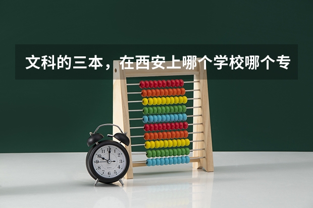 文科的三本，在西安上哪个学校哪个专业好？