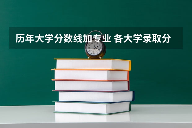 历年大学分数线加专业 各大学录取分数及各专业分数线（只要江苏分数）
