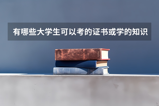 有哪些大学生可以考的证书或学的知识?