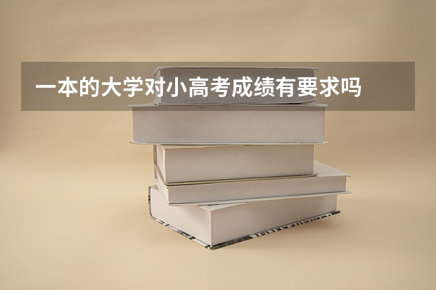 一本的大学对小高考成绩有要求吗