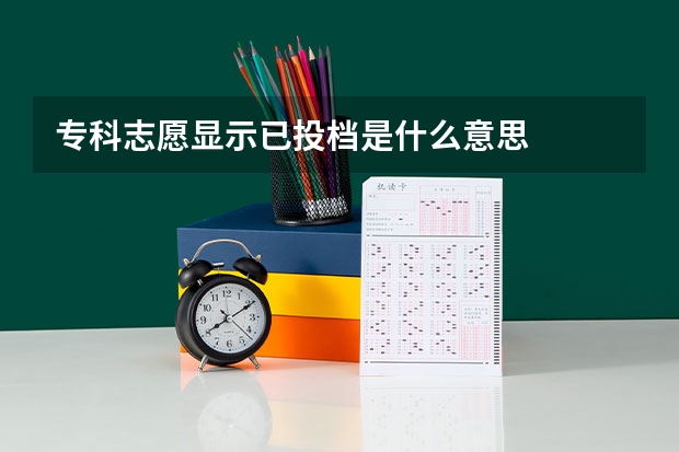 专科志愿显示已投档是什么意思