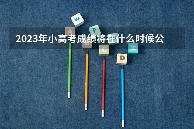 2023年小高考成绩将在什么时候公布呢？