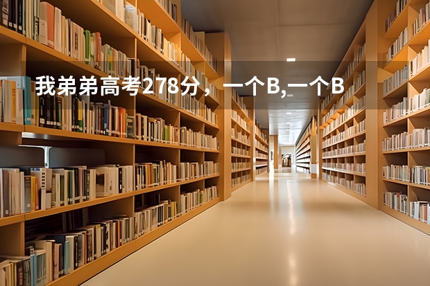 我弟弟高考278分，一个B,一个B+,江苏考生，能上些什么学校？