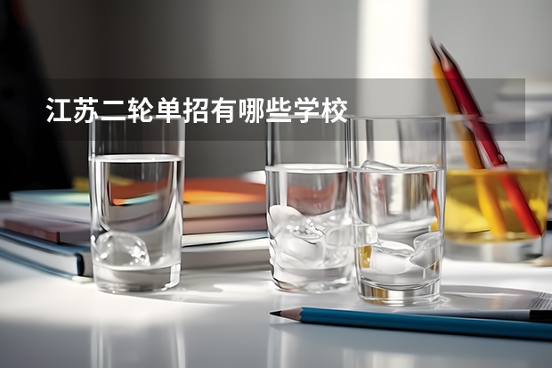 江苏二轮单招有哪些学校
