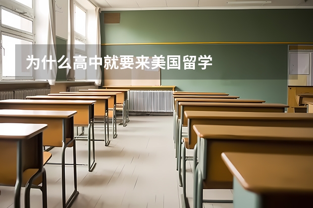 为什么高中就要来美国留学