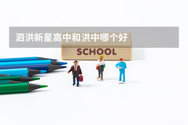 泗洪新星高中和洪中哪个好