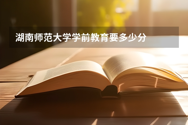 湖南师范大学学前教育要多少分