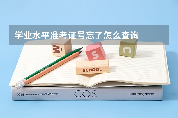 学业水平准考证号忘了怎么查询