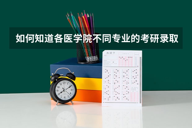 如何知道各医学院不同专业的考研录取分数线？