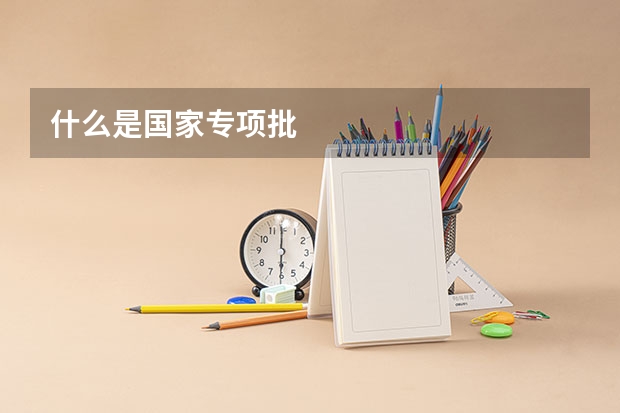 什么是国家专项批